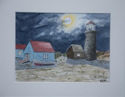 Point Lighthouse on a Moonlite Night