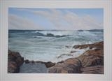 A Rocky coast by Chubby-ArtStudio, Painting, Pastel on Paper