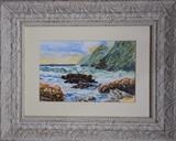 Early morning coastal Seascape by Chubby-ArtStudio, Painting, Watercolour on Paper