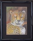 Potrait of a Cheetah by Chubby-ArtStudio, Painting, Pastel on Paper