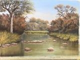 Quiet waters by Paul Dell, Painting, Pastel on Paper