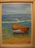 Ready for fishing by Chubby-ArtStudio, Painting, Acrylic on paper