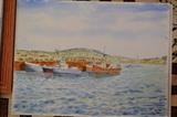 Safely in home port by Chubby-ArtStudio, Painting, Watercolour on Paper
