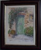 The Green door by PADART, Painting, Watercolour on Paper