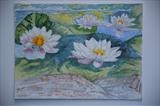 Water Lilies by Chubby-ArtStudio, Painting, Watercolour on Paper